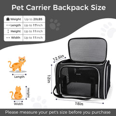 Baglher transportín blando aprobado por aerolíneas para viajar con mascotas.