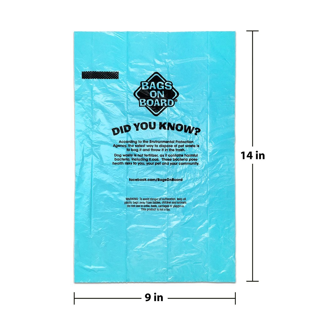 Bags on Board bolsas grandes 9x14 para desechos de perros