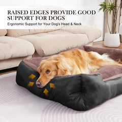 BAILARY cama para perro con tejido PV plush suave, sensación cálida y cómoda.