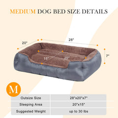 BAILARY cama para perro pequeño con base antideslizante para mayor estabilidad.