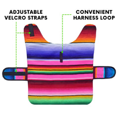 Baja Ponchos serape exterior, protección ligera y estilo artesanal.