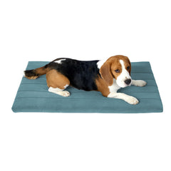 BALANCE Dog Crate Bed vista frontal, confort estable para dormir.