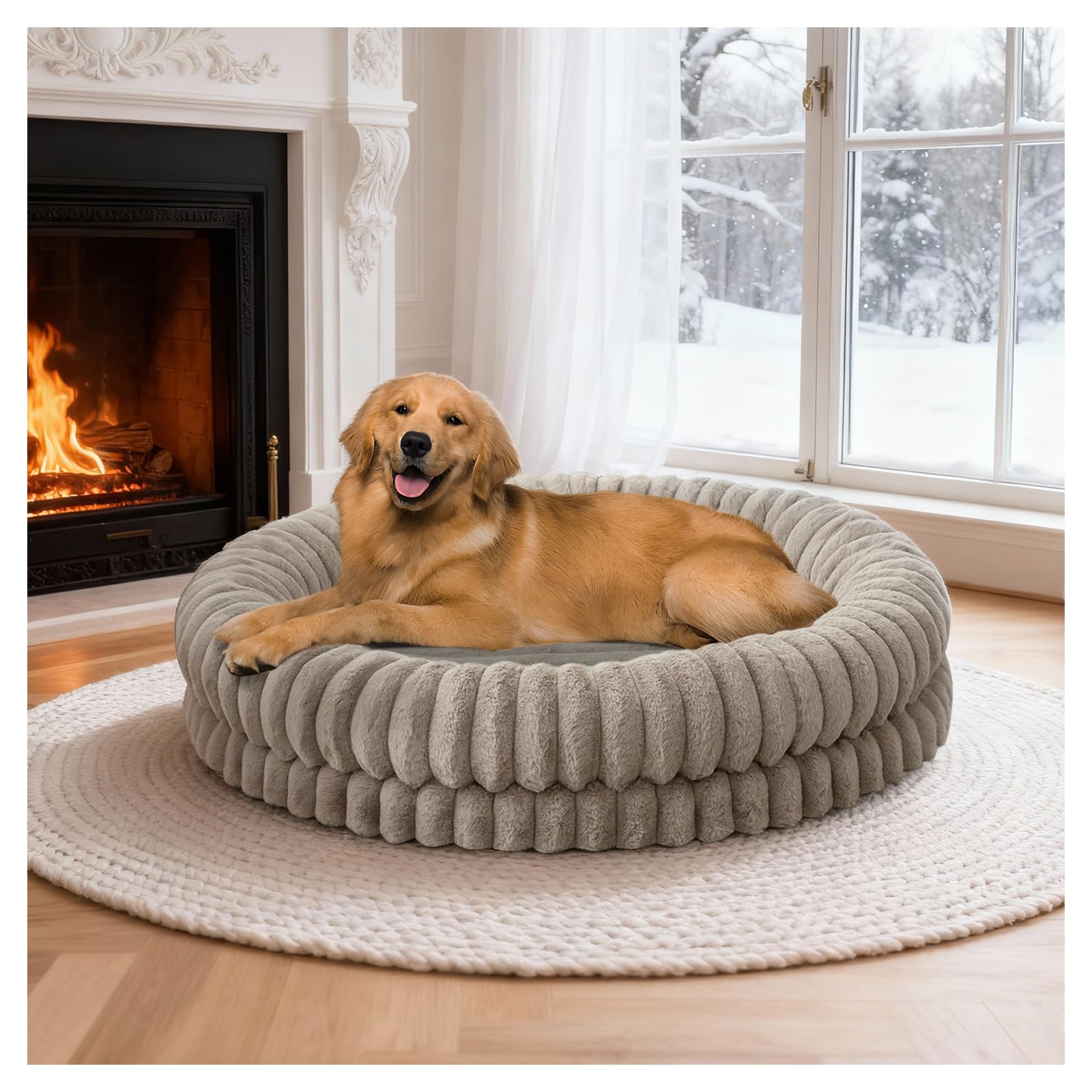 BALANCE cama-donut-perro-43p-frente: soporte estable y cómodo para dormir