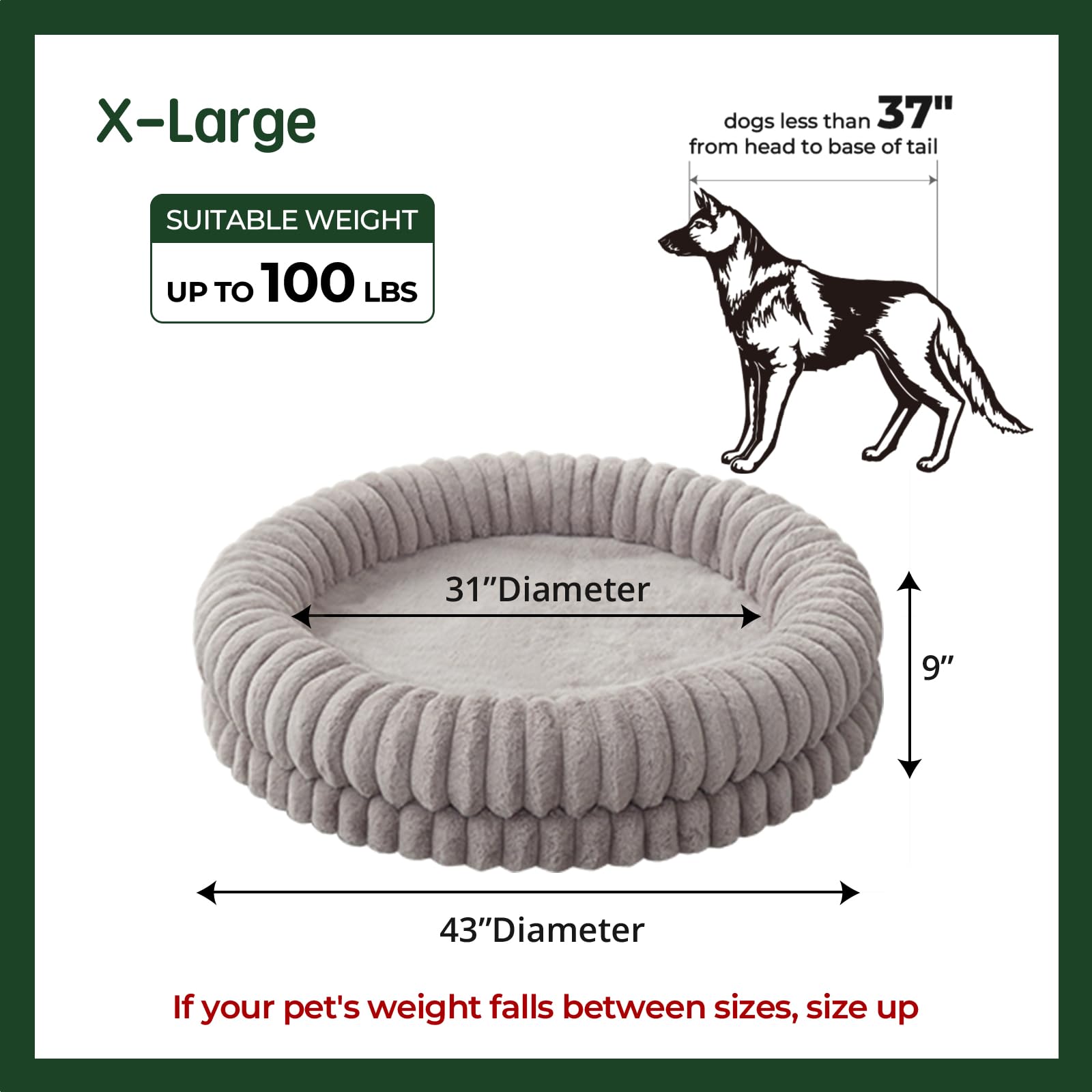 BALANCE cama-donut-perro-43p-suelo-antideslizante: base estable para cualquier suelo