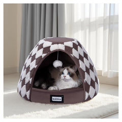 BALANCE Cama 2-en-1 para gatos, refugio cómodo en casa.