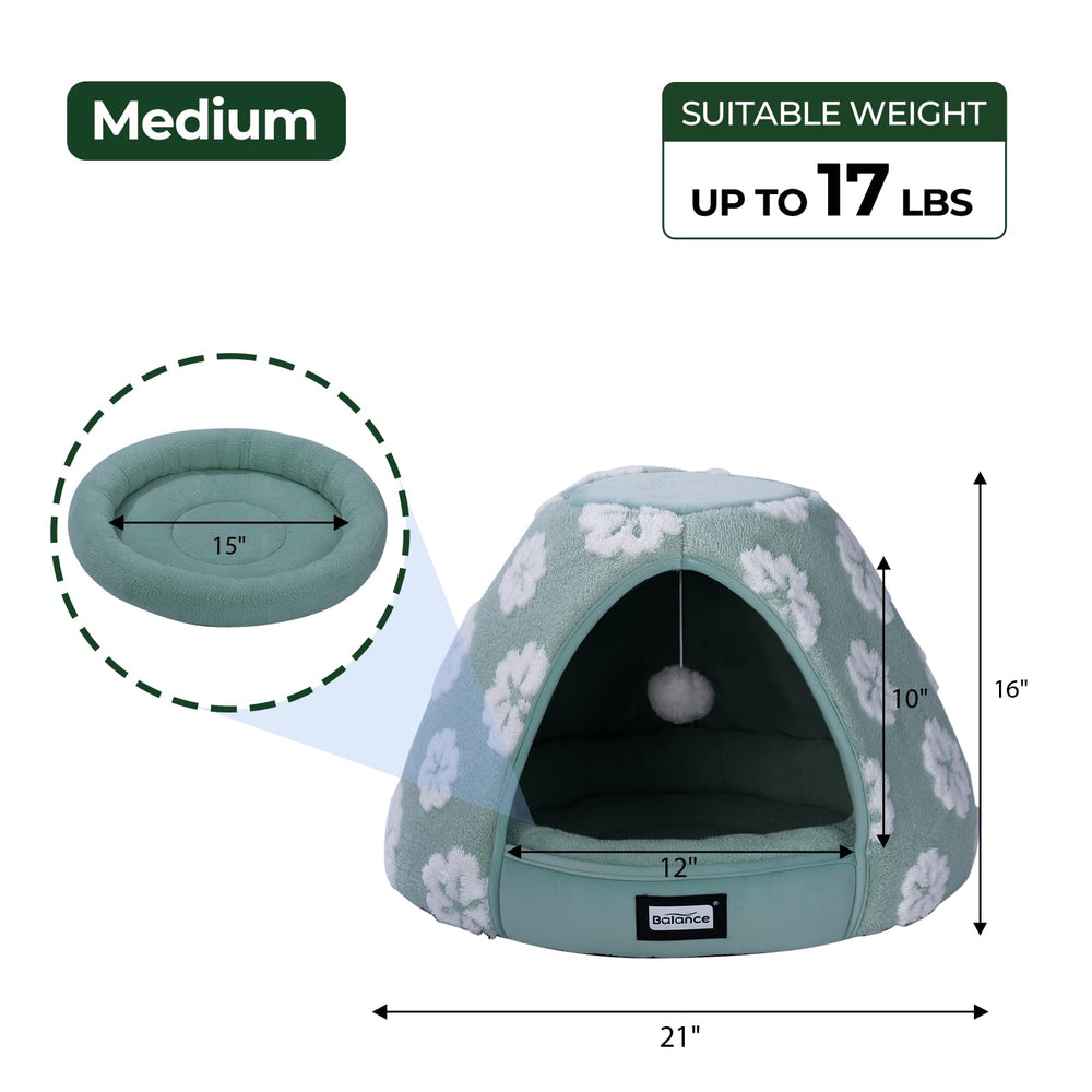 BALANCE Cama Gato con juguete bola para entretenimiento suave.