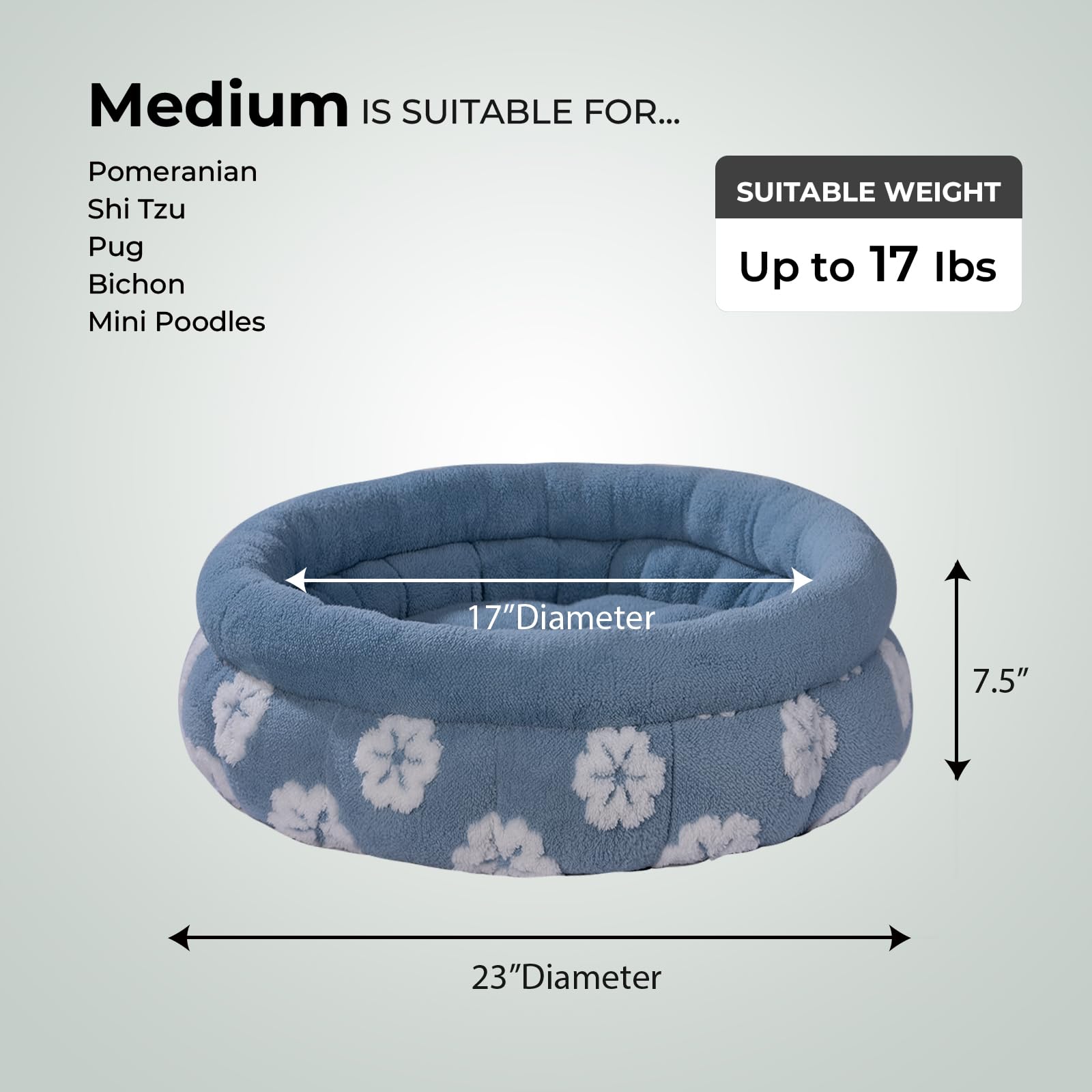 BALANCE cama para gatos lavable a máquina en azul