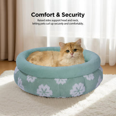 BALANCE cama para gatos con borde alto para apoyo de cuello