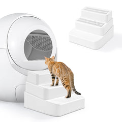 BALAPET rampa ajustable de 3 pasos para caja de arena de gatos.
