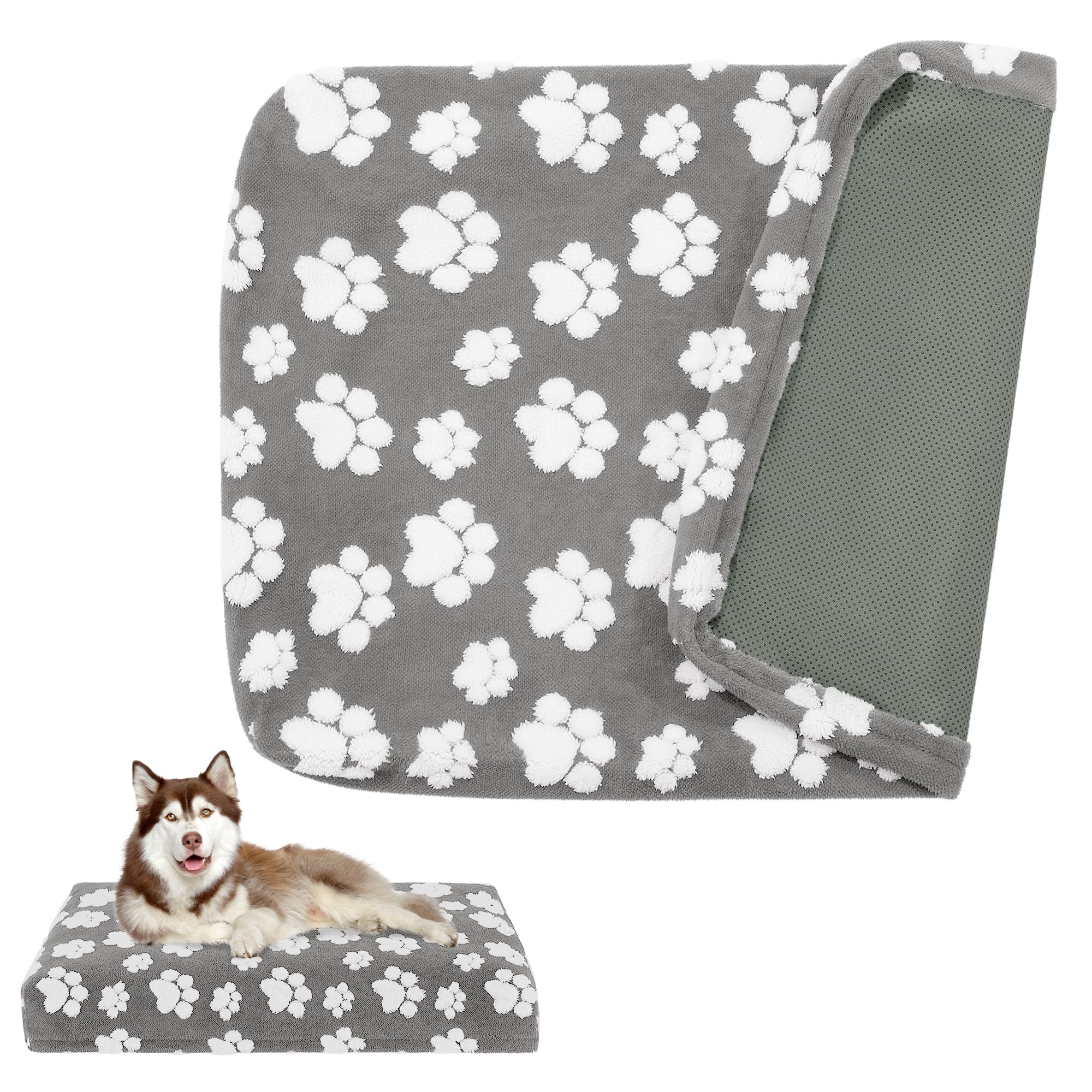 BALAPET funda para cama de perro con huellas, combina estilo y protección.