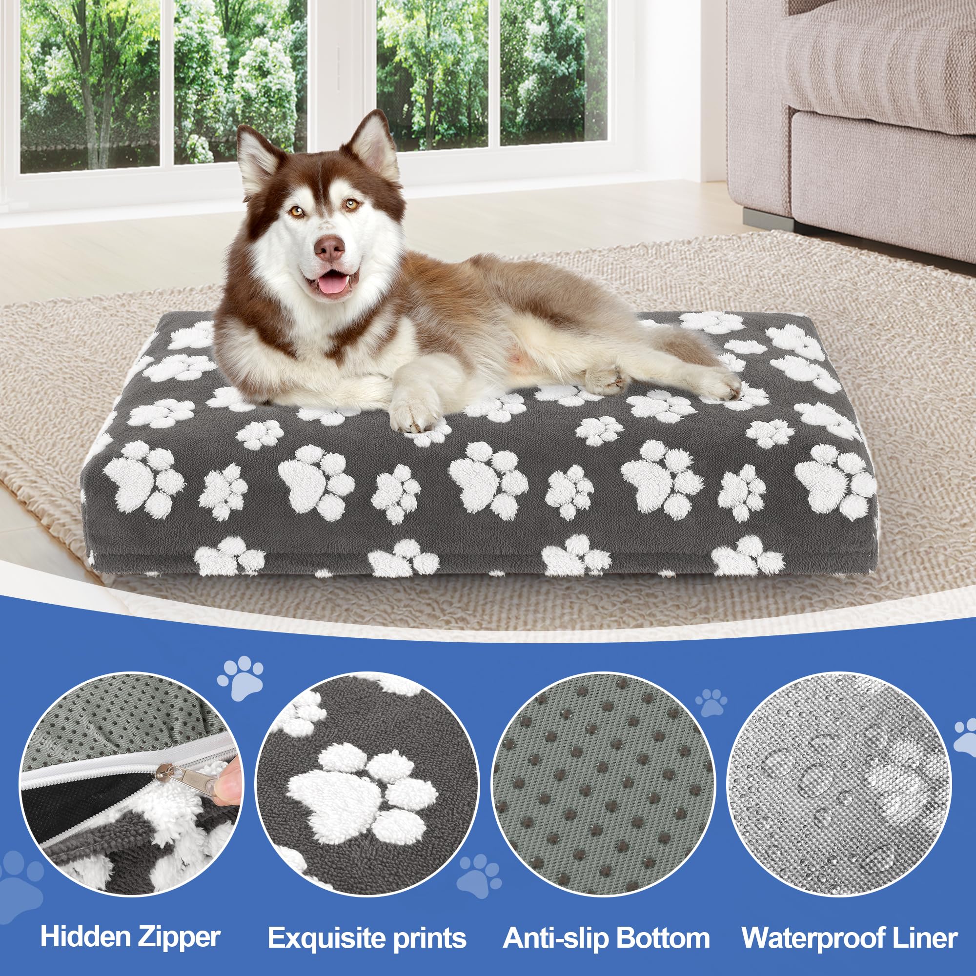 BALAPET funda doble cara para cama de perro; uso reversible para estilo.