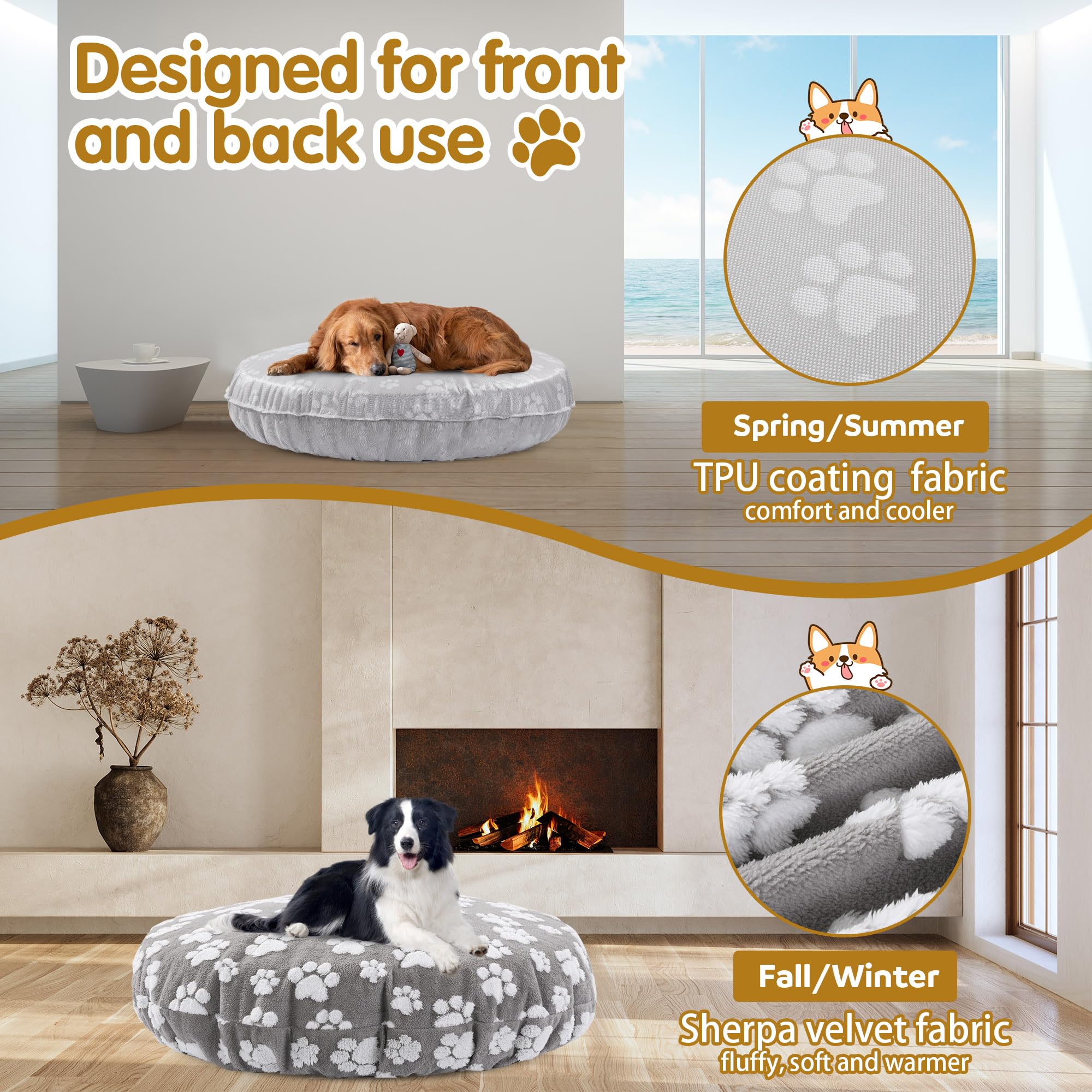 BALAPET funda cama perro doble cara, uso versátil y reversibilidad.