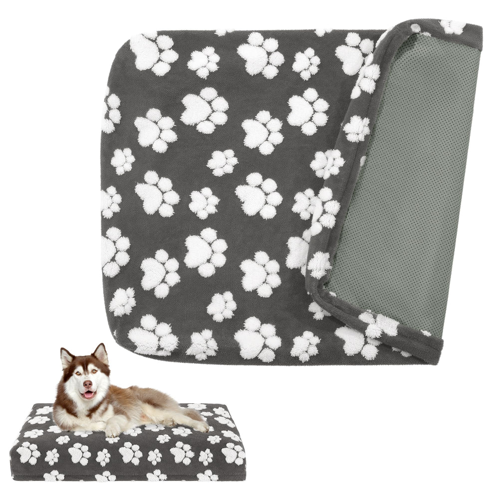 BALAPET funda para cama de perro con huellas; tacto suave para el descanso.