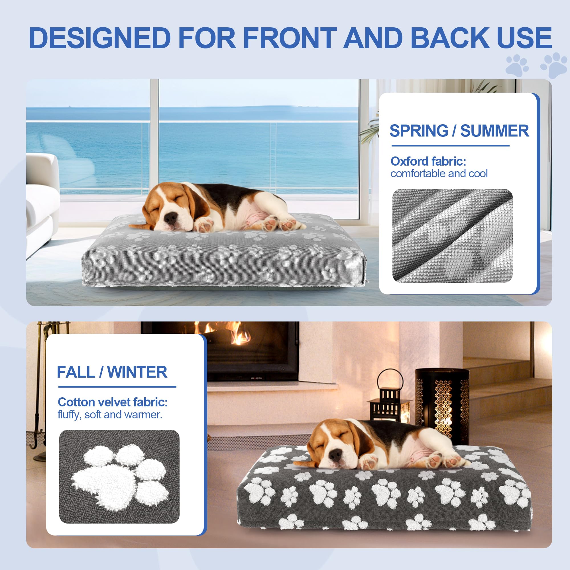 BALAPET funda con base antideslizante en la cama de perro; estabilidad garantizada.
