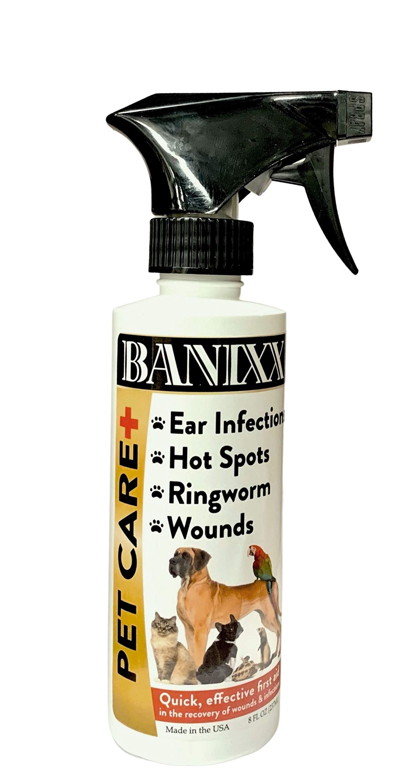 Banixx spray de cuidado de piel para caballos, perros y gatos, ayuda a mantener la piel saludable