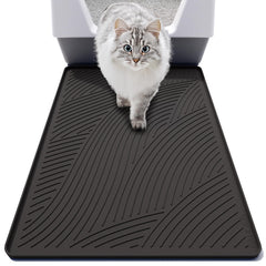 BANLYEO SM alfombra para arena de gatos 24x17: captura arena y mantiene el suelo limpio.