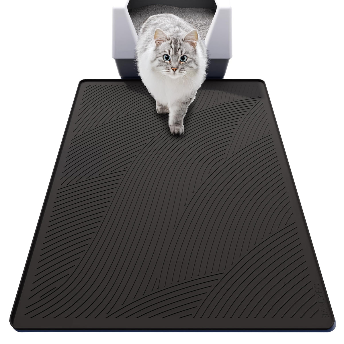 BANLYEO XL Alfombra para arena con borde elevado que contiene la arena.