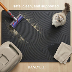 BANLYEO XL Borde elevado previene derrames y mantiene el suelo limpio.