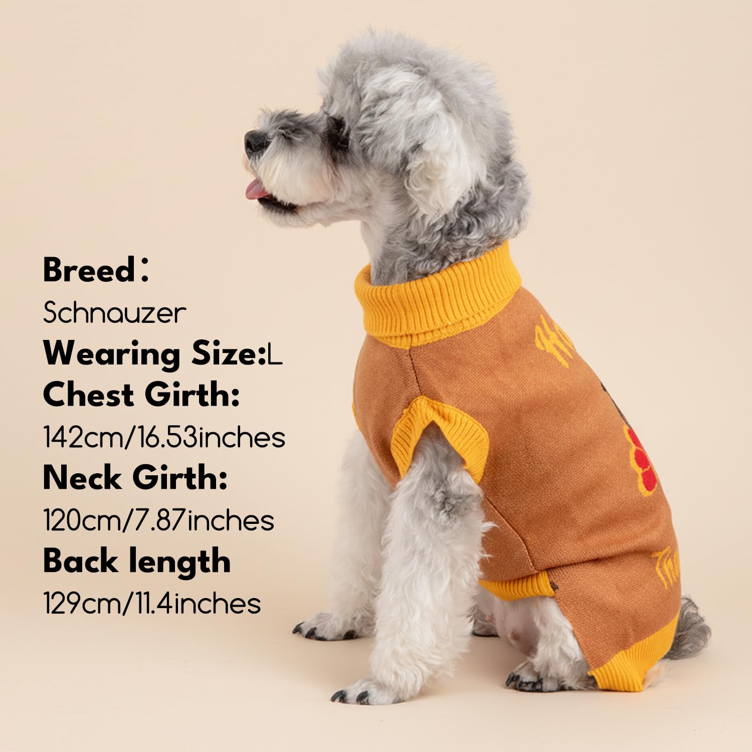 Baobecute sudadera perro tejido acrílico suave, cómodo para climas fríos.