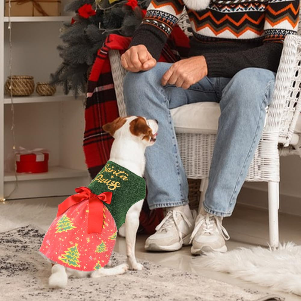 BAOBICUTE disfraz navideño para perro con motivos de árbol y Santa
