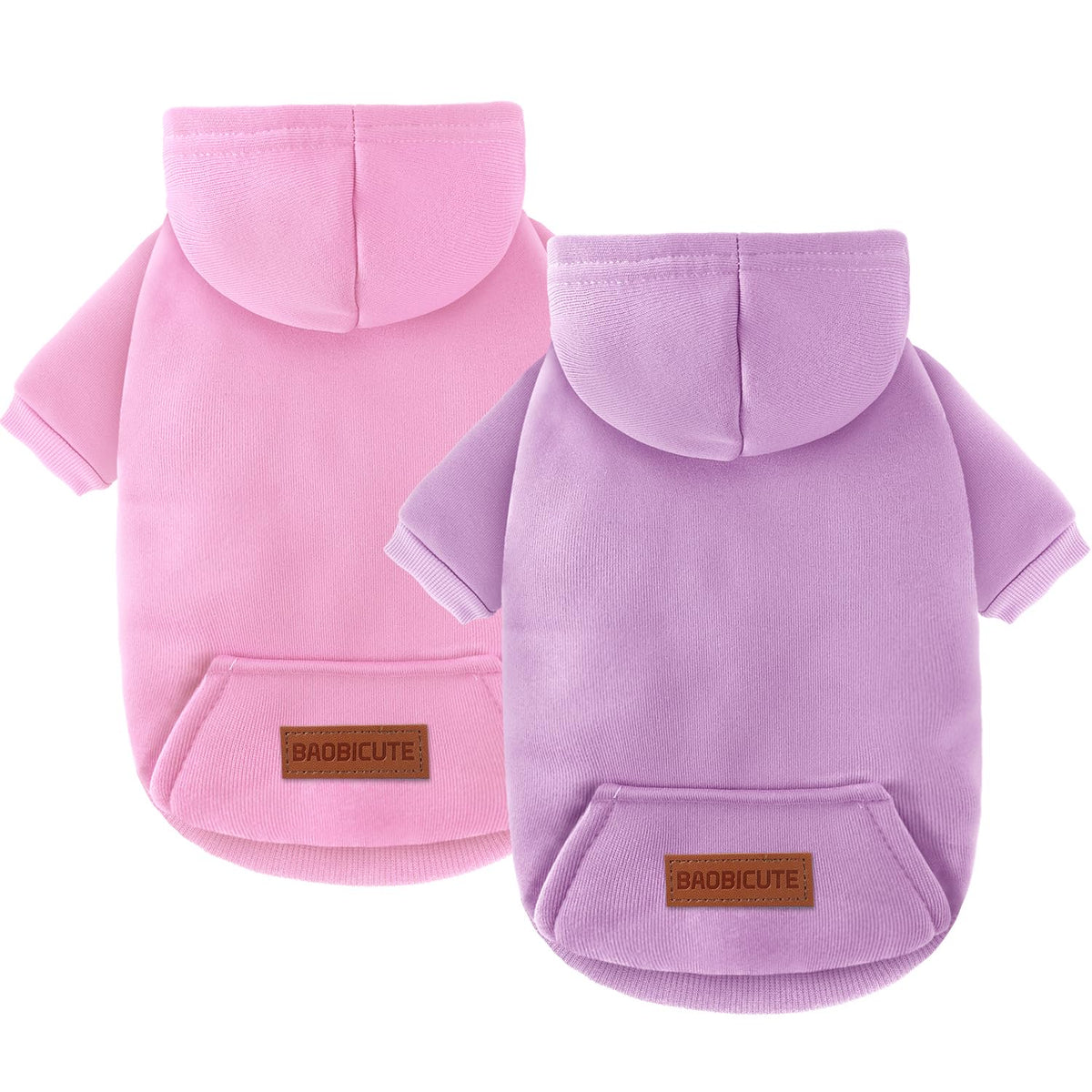 Baobicute doble pack sudaderas para perro con capucha, ideal para paseos fríos.