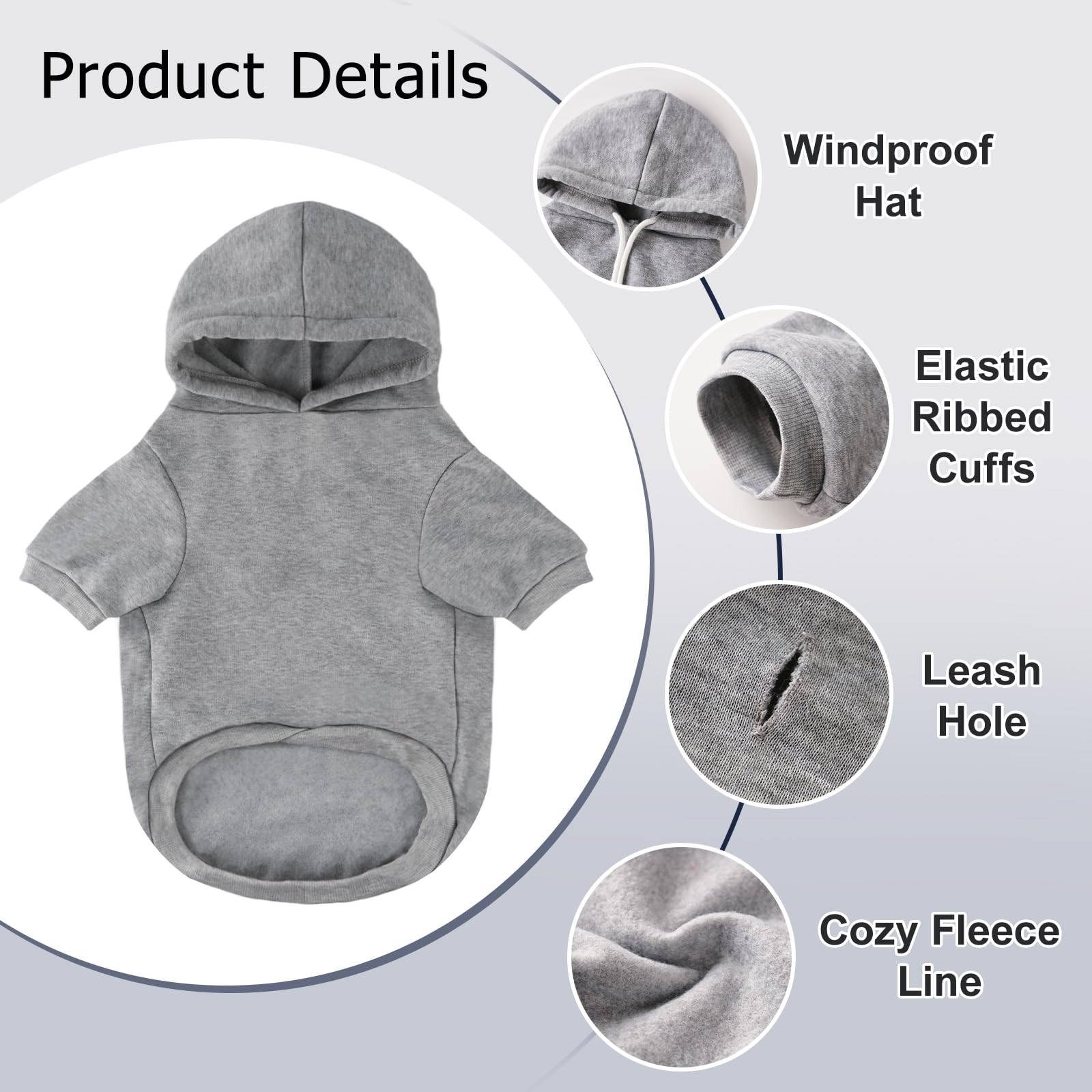 Baobicute Dog Basic Hoodie dorso: estilo plaid y ajuste cómodo