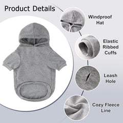 Baobicute Dog Basic Hoodie dorso: estilo plaid y ajuste cómodo