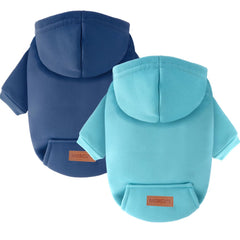 Baobicute sudadera para perro con capucha, dos-pack, ideal para climas fríos.