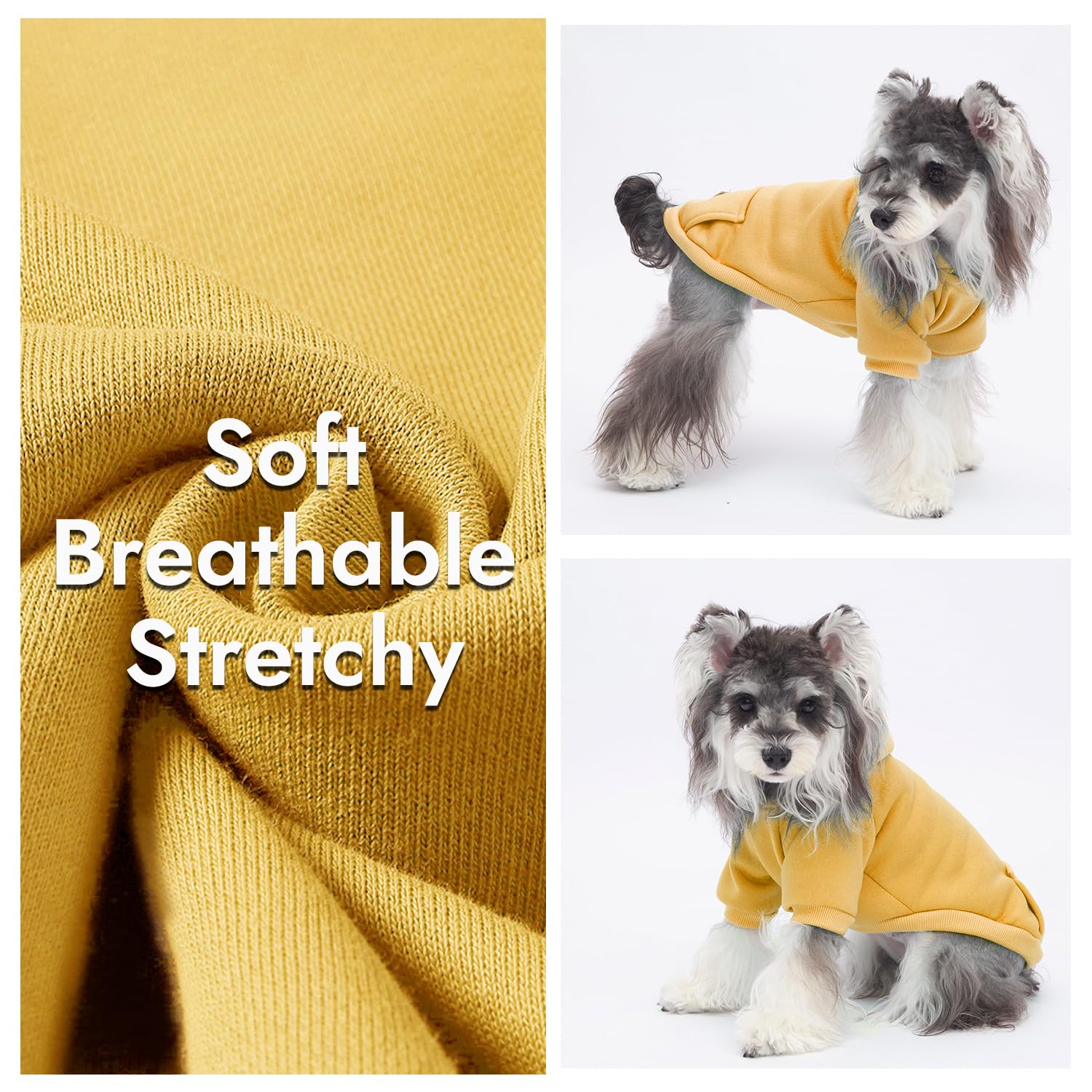 Baobicute sudadera perro capucha, lavable a máquina y de secado rápido.