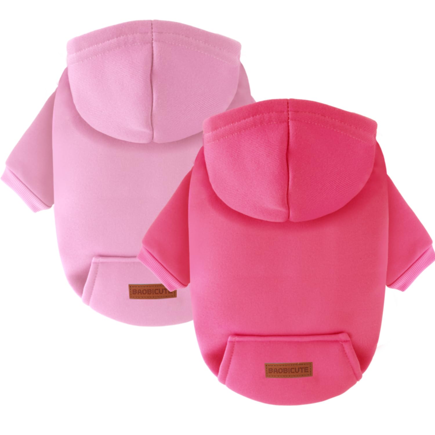 Baobicute: sudaderas para perros pequeños con capucha, dos piezas en pack para climas fríos