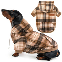 Baobicute hoodie para perro, vista frontal, abrigo cómodo para paseos fríos.