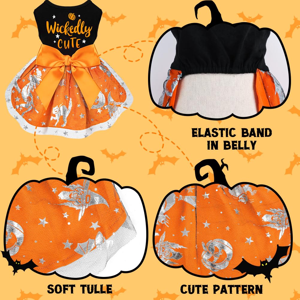 BAOBICUTE lazo naranja para perro, accesorio adorable que resalta el disfraz.