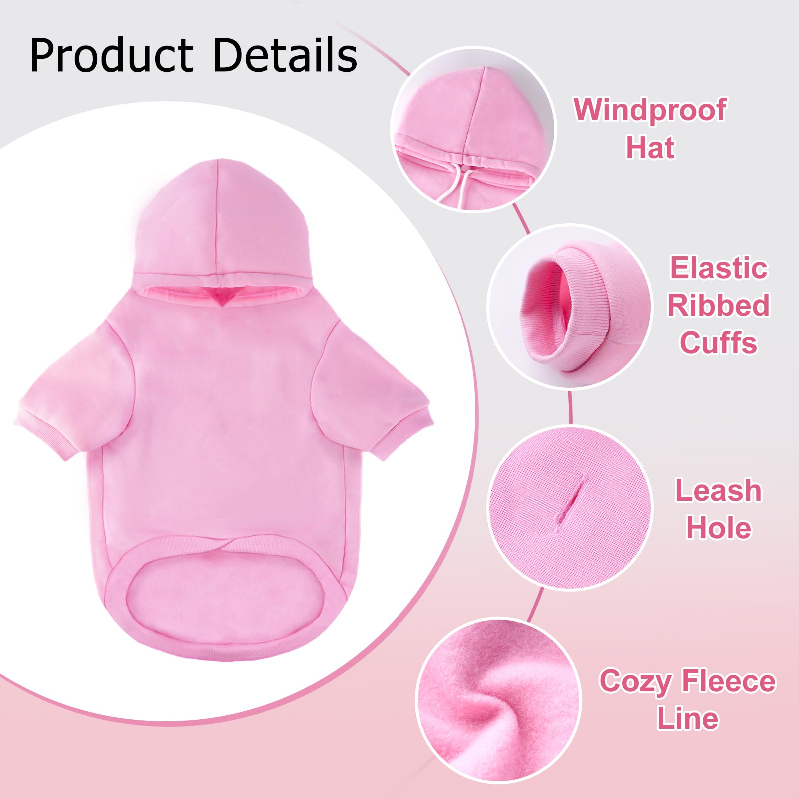 Baobicute Dog Basic Hoodie - diseño plaid con interior nap para calor suave.