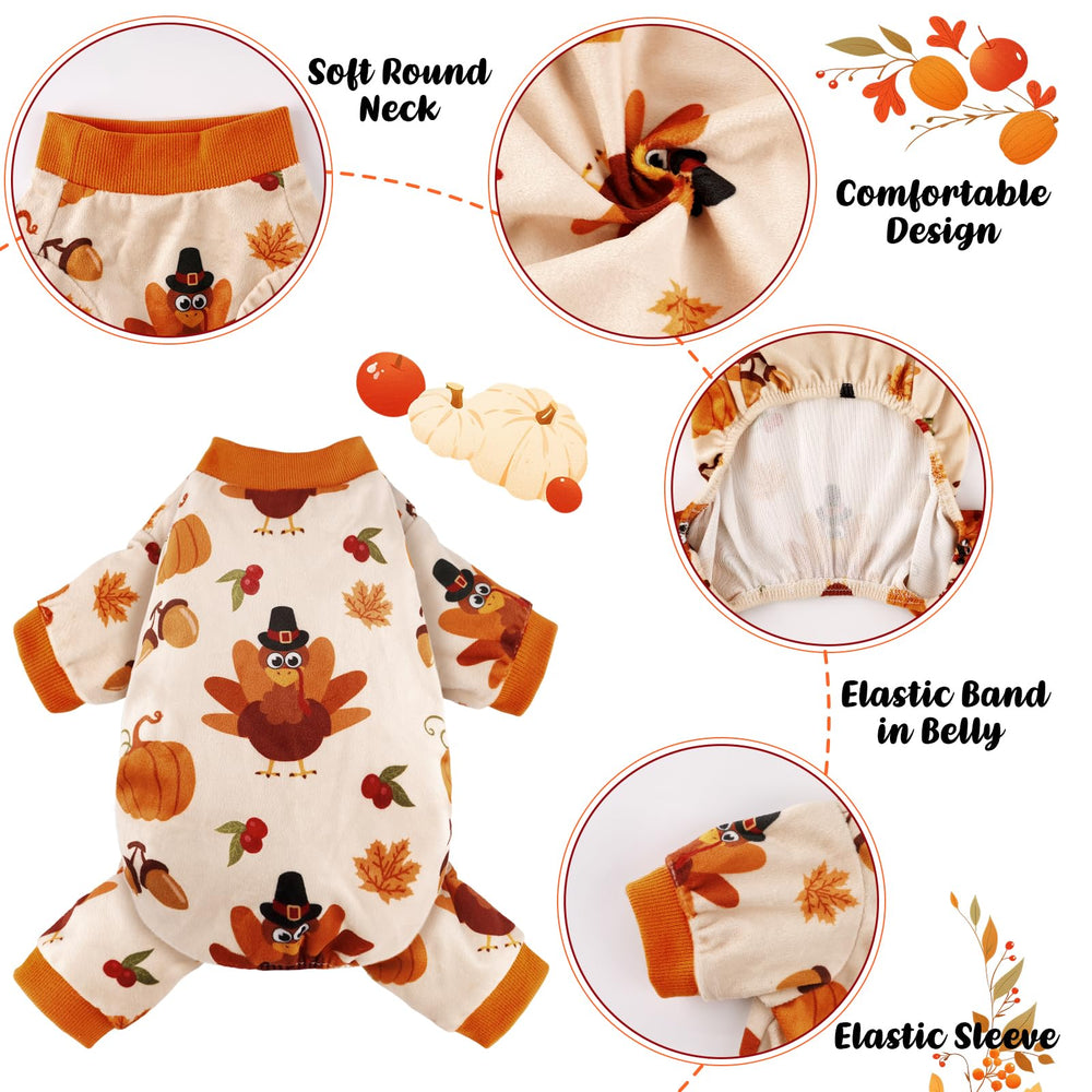 BAOBICUTE pijama perro castaño, suave, elástico y fácil de poner.