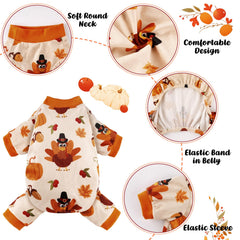 BAOBICUTE pijama perro castaño, suave, elástico y fácil de poner.