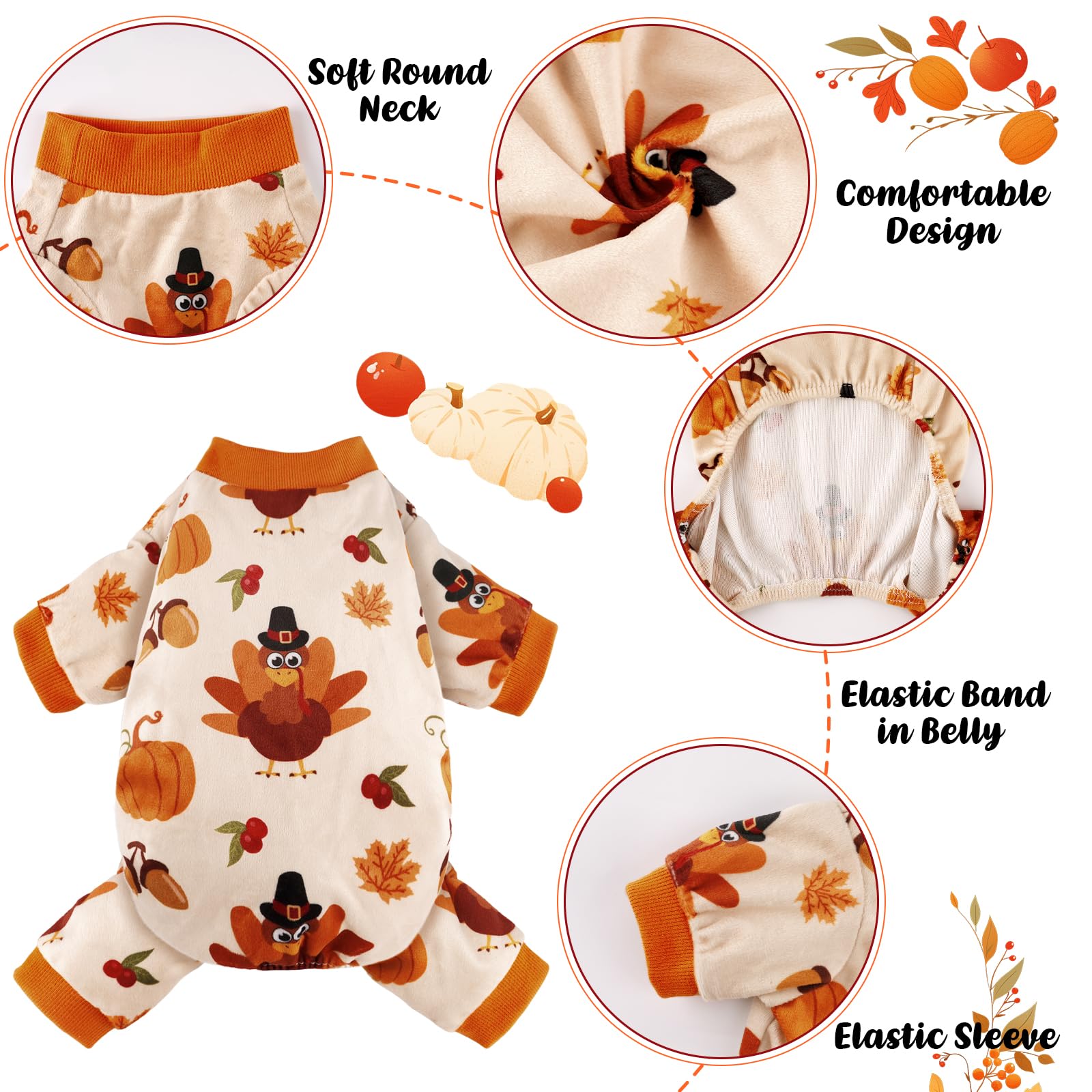 BAOBICUTE pijama para perro con diseño castano: opción suave para días fríos