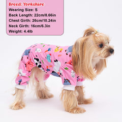 BAOBICUTE pijama perro diseño fresa, ideal para paseos diarios