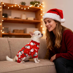BAOBICUTE tela suave de pijama canino, textura cercana para mayor confort.