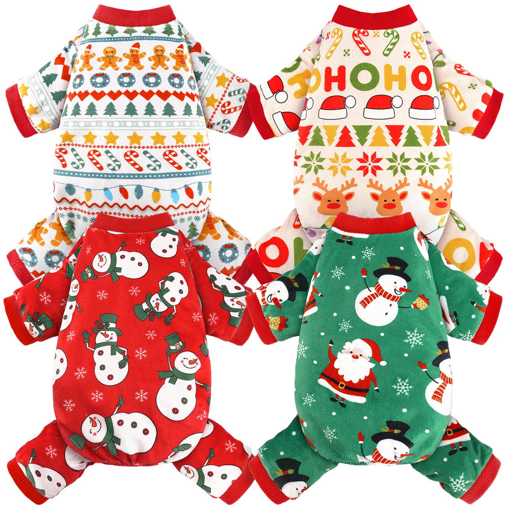 Baobicute pijamas para perro, frente de cuatro piezas, cómodo y suave