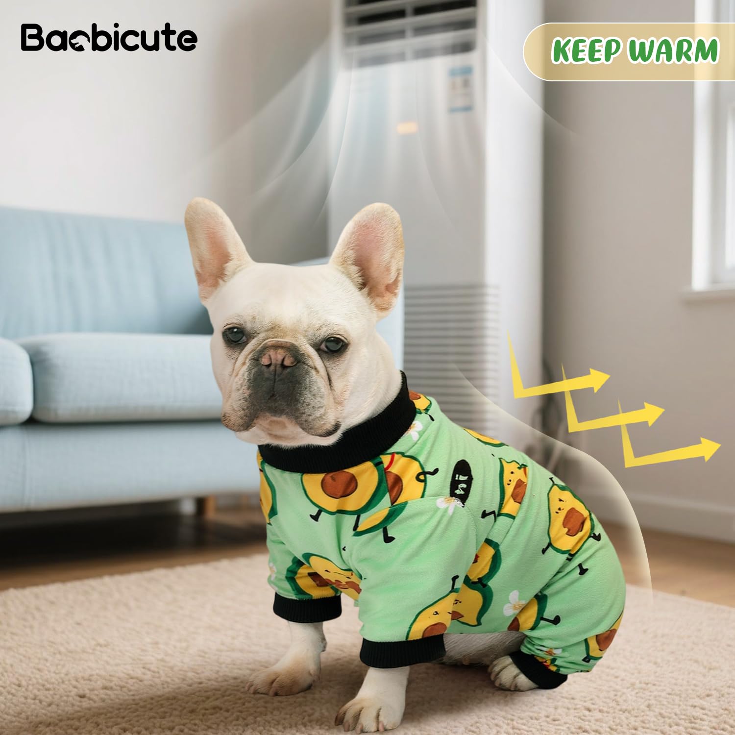 Baobicute pijama para perro, diseño cerdo, estilo y confort
