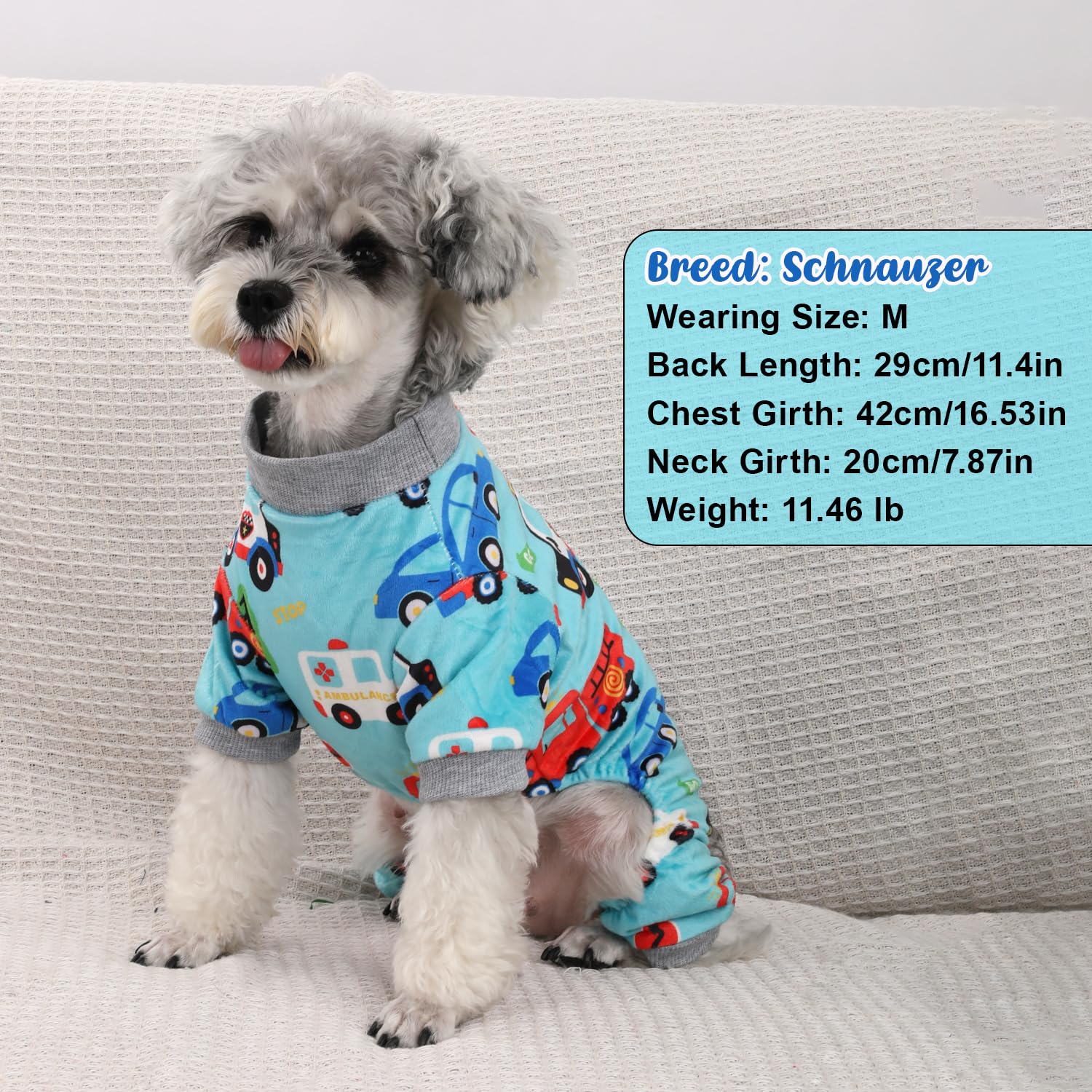 Baobicute pijamas perro estampado pato, ideal para paseos nocturnos