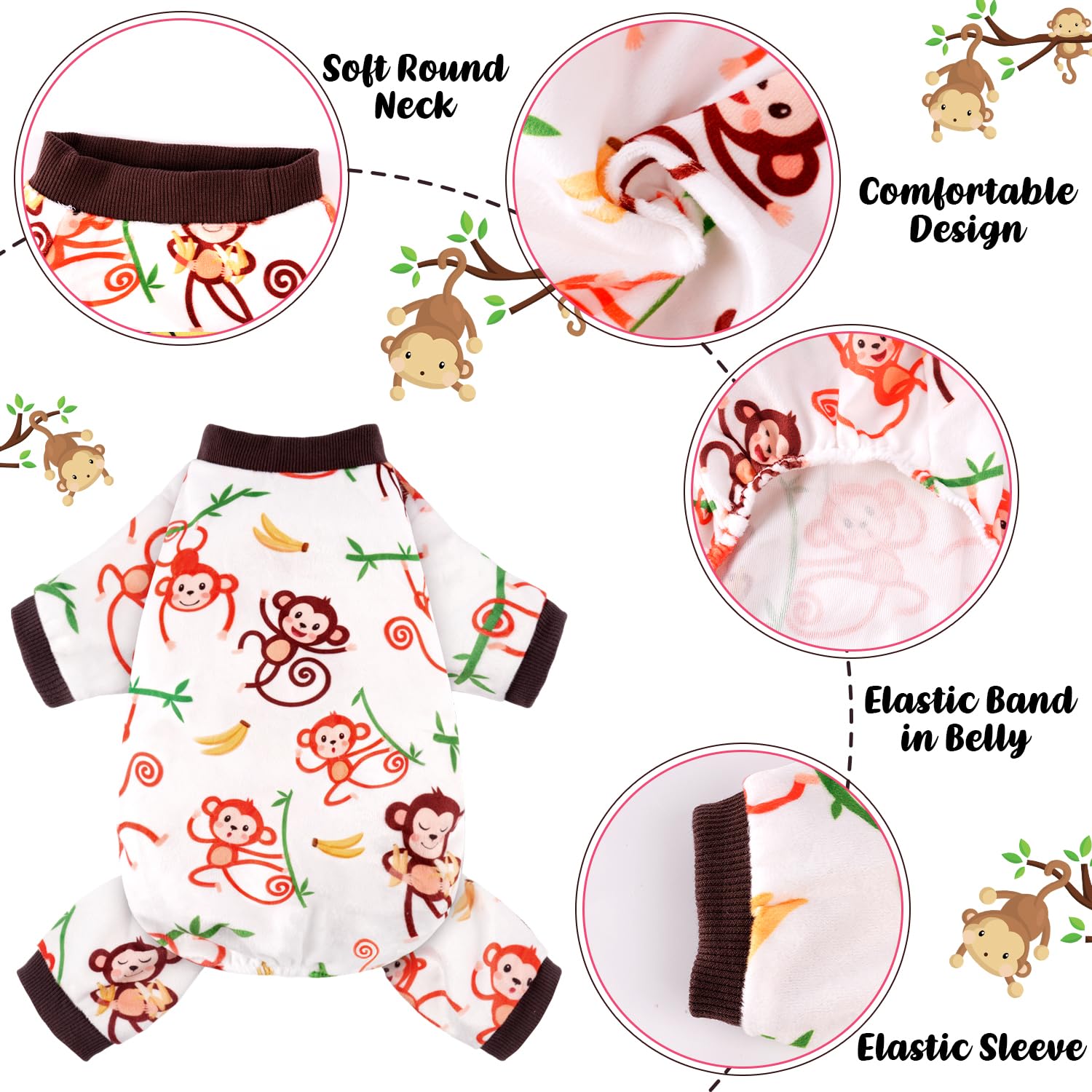Baobicute pijamas transpirables, tela 100% poliéster para todas las estaciones