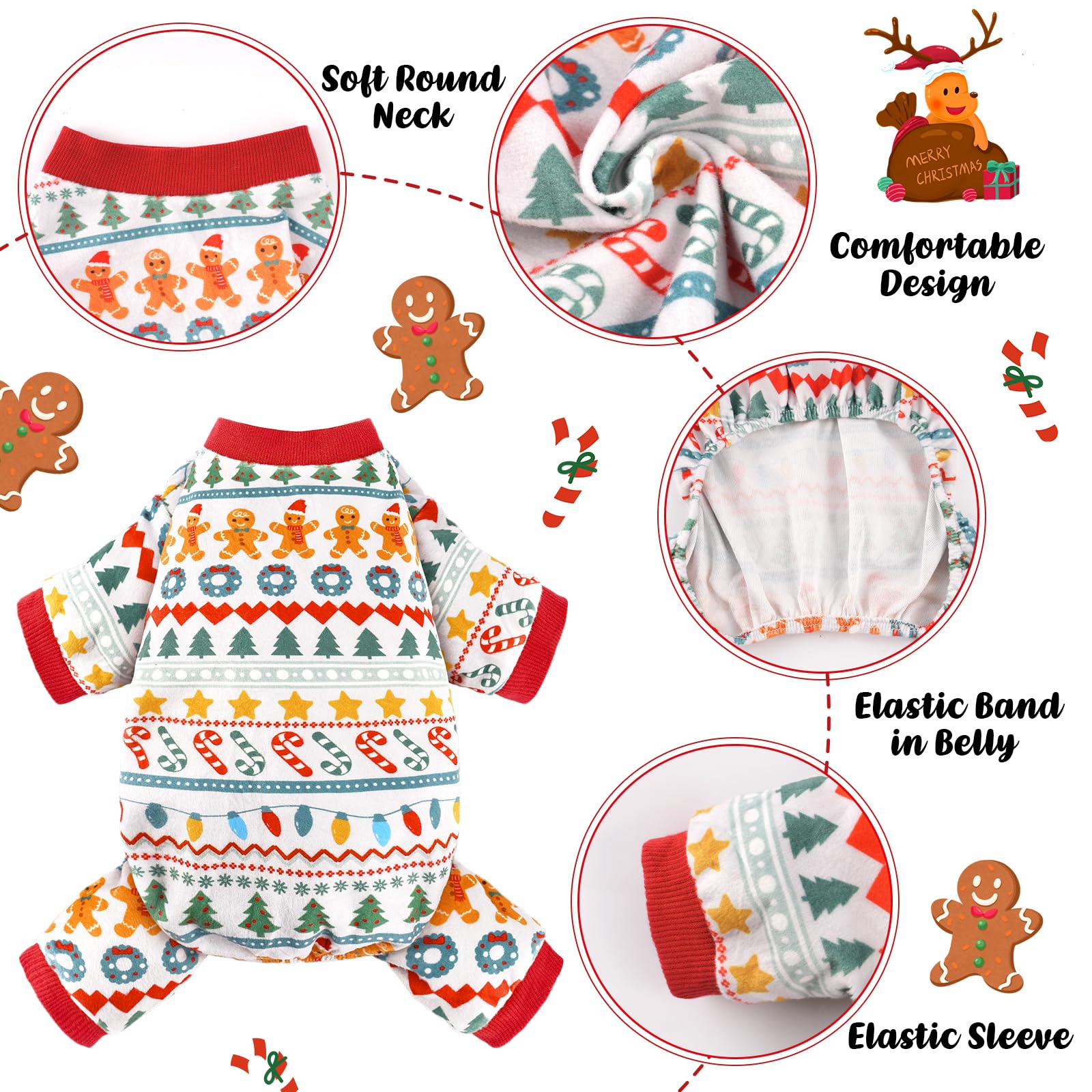 Baobicute pijamas para perro, uso diario y festividades, cómodo en cualquier ocasión