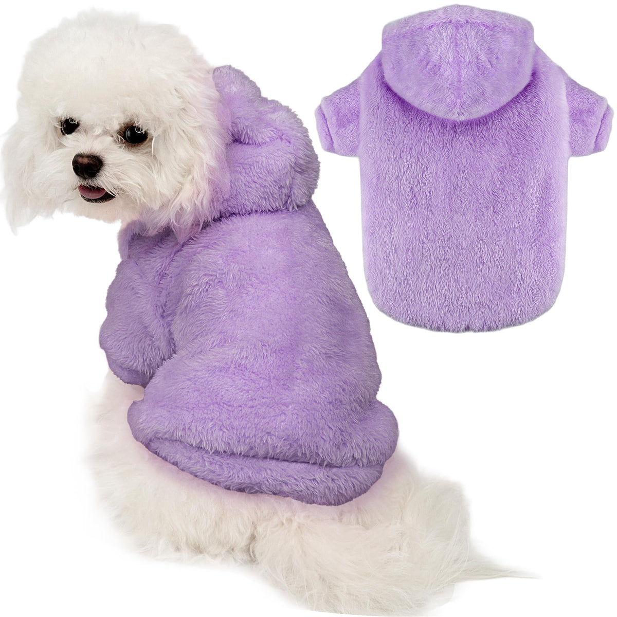Baobicute sudadera con capucha para perro, vista frontal, abrigo cálido