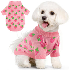 Baobicute sudadera perro fresa frente, mantiene caliente a tu mascota durante paseos fríos