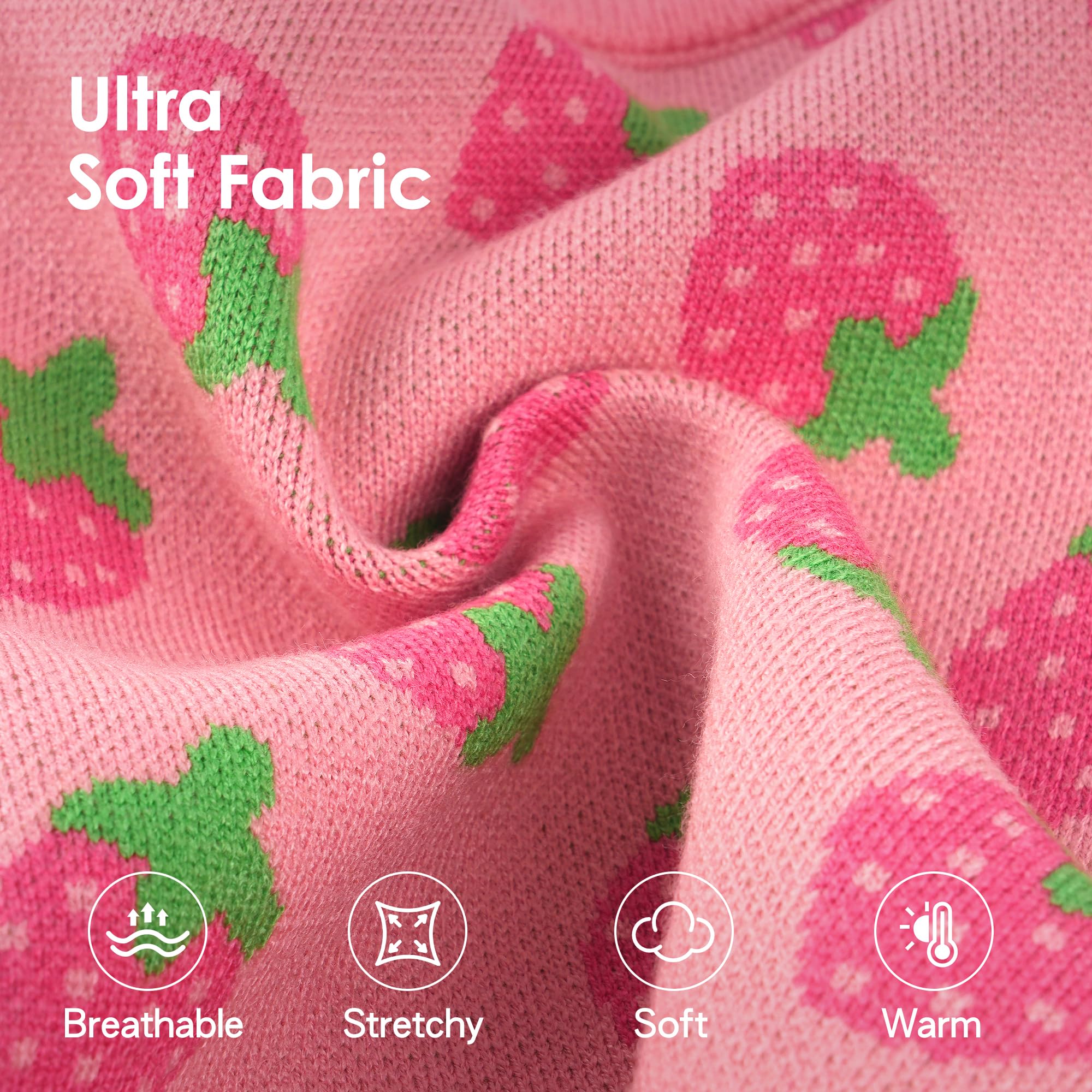 Baobicute sudadera perro fresa manga, ajuste elástico para vestir sin estrés