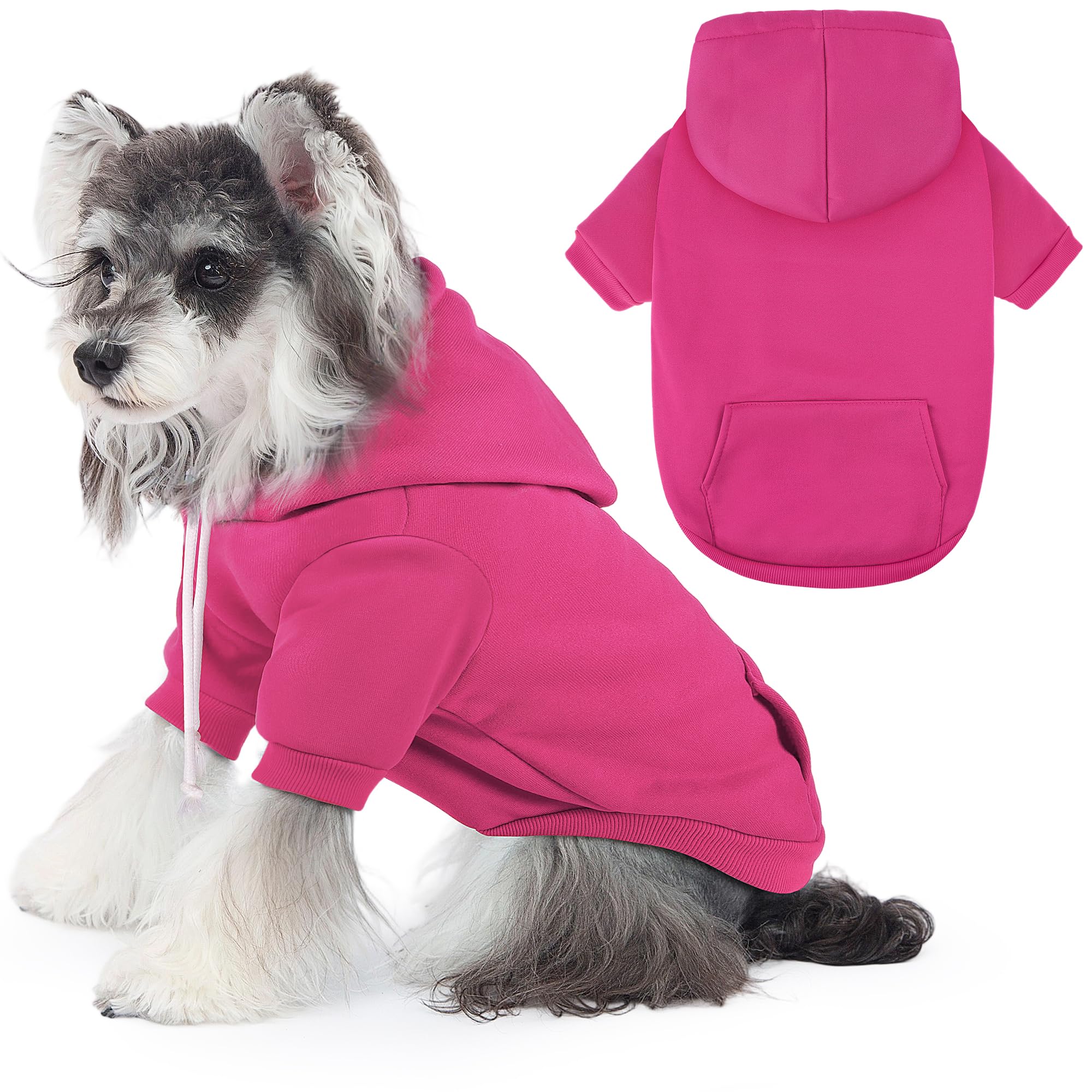 Baobicute sudadera frontal para perro Rosa, abriga durante paseos fríos