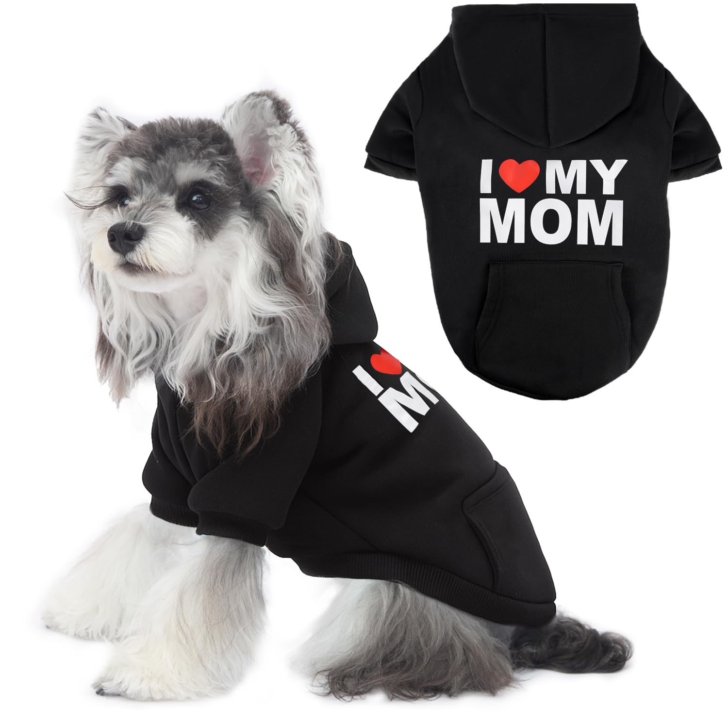 Baobicute sudadera para perro mediano-grande con capucha, ajuste cómodo para paseos fríos.