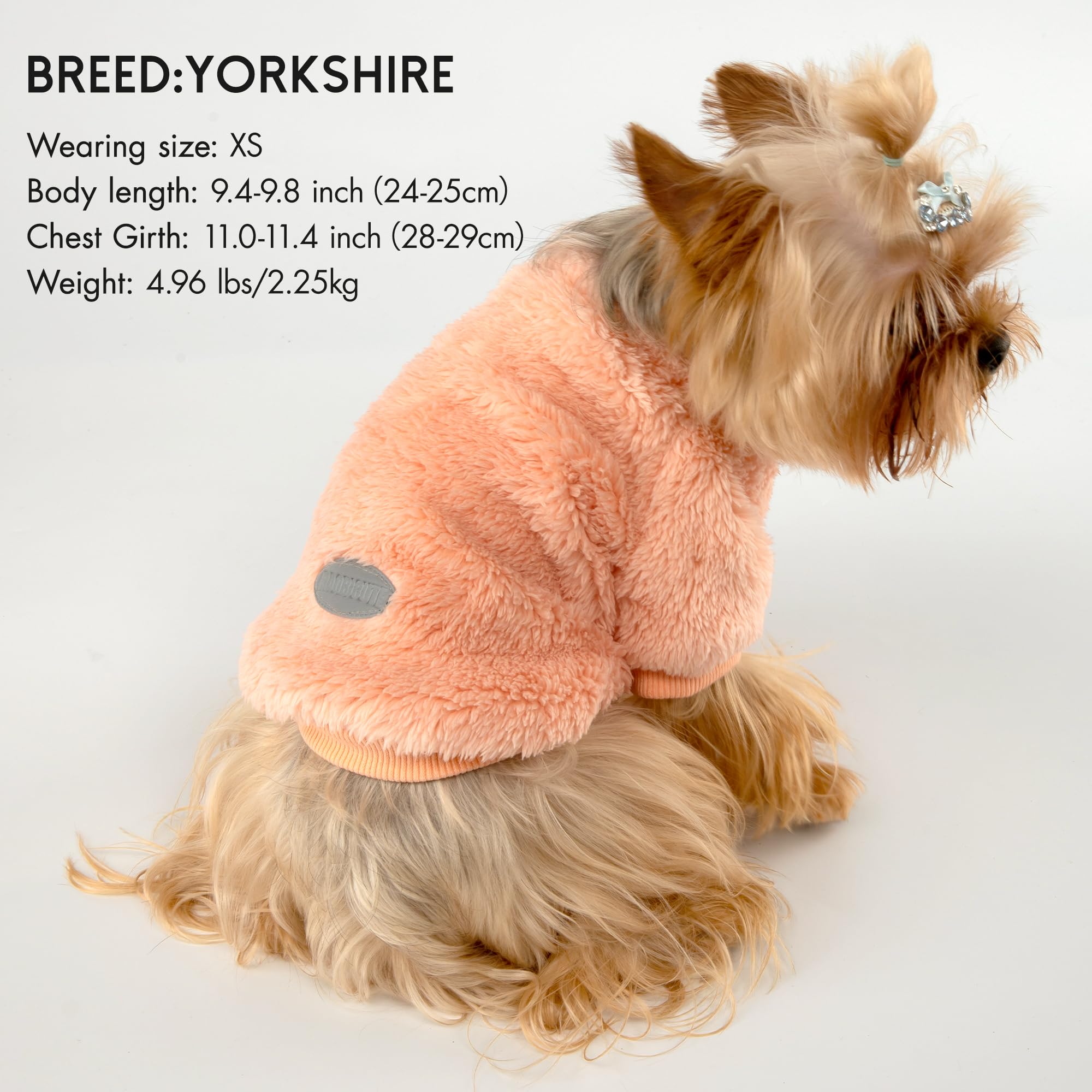 Baobicute sudadera para perro pequeño morada, diseño cómodo para dormir y jugar.