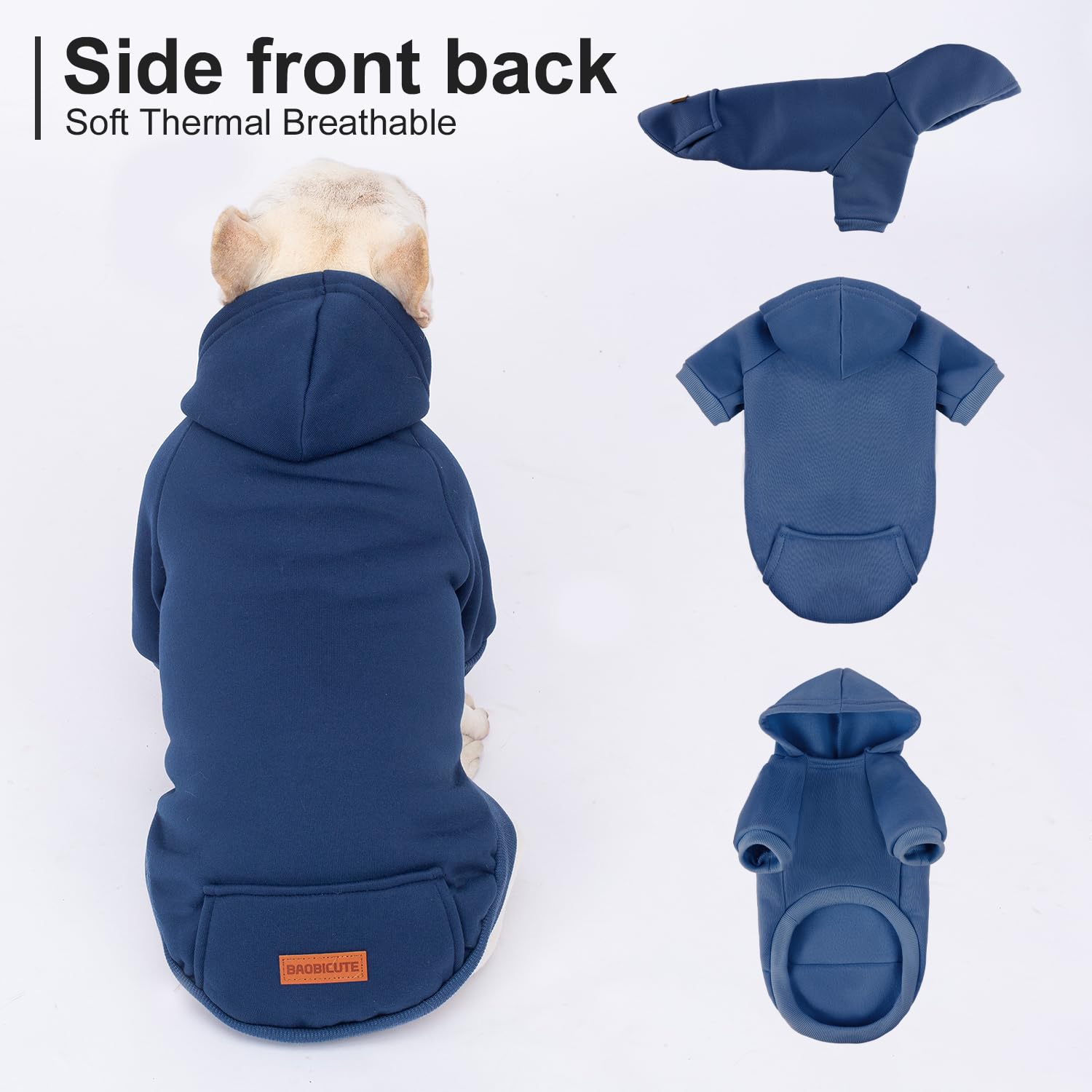 Baobicute sudadera con puños y dobladillos elásticos para ajuste seguro.